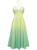 [Prévente] Robe Dos Nu Décolleté Plongeant Dégradé Violet années 40 2
