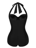 [Prévente] Maillot de Bain Dos Nu Froncé à Pois Menthe années 50 8