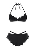 [Prévente] Ensemble Bikini Gothique Ailes de Chauve-Souris Dégradé Rose et Bleu années 80 6