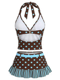 [Prévente] Ensemble Tankini Dos Nu à Pois Rose années 50 3