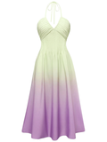 [Prévente] Robe Dos Nu Décolleté Plongeant Dégradé Violet années 40
