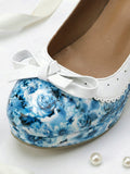 Chaussures à Talons Élégantes Bout Pointu Floral Vintage 3