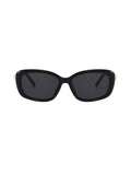 Lunettes de Soleil Vintage Monture Carrée Perle Noir 2