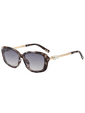Lunettes de Soleil Vintage Monture Carrée Perle Noir 6
