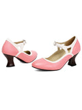 Chaussures Élégantes Bout Pointu Talon Conique Vintage 7