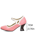 Chaussures Élégantes Bout Pointu Talon Conique Vintage 8