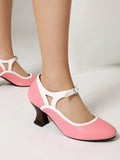 Chaussures Élégantes Bout Pointu Talon Conique Vintage 9