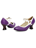 Chaussures Élégantes Bout Pointu Talon Conique Vintage 17