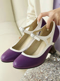 Chaussures Élégantes Bout Pointu Talon Conique Vintage 18