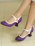 Chaussures Élégantes Bout Pointu Talon Conique Vintage 19