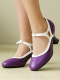 Chaussures Élégantes Bout Pointu Talon Conique Vintage 20