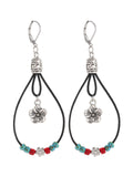 Boucles d'Oreilles Pendantes Vintage Bohème Floral Perlées 4