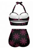[Prévente] Maillot de Bain Dos Nu Lacé Citrouille Rose années 50 4