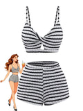 Ensemble Bikini Vintage Bicolore Noir et Blanc années 30