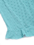 [Prévente] Maillot de Bain à Jupe Perlé Dentelle à Volants Turquoise années 60 6