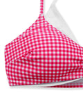 Ensemble Bikini Double Couche Dos Nu Vichy Rose années 50 5