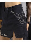 Black Halloween Spider Web Trouser Chain