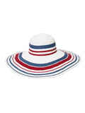 Red & Blue Sun Large Brim hat