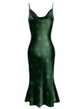 [Pre-Sale] Green 1930s Christmas Tree Suspender Fishtail Dress