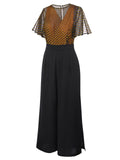 Black 1950s Lace Polka Dot Jumpsuit