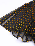 Black 1950s Lace Polka Dot Jumpsuit