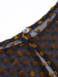 Black 1950s Lace Polka Dot Jumpsuit