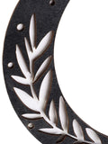 Black Halloween Moon Wood Craft Ornament