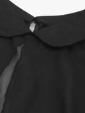 Black & Orange 1950s 3D Butterflys Cloak Dress