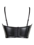Black Steampunk Leather Gothic Strap Corset