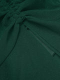 1930s Ruffle Lace-up Fishtail Dress