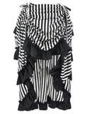 Atomic Striped Victorian Gothic Ruffle Skirt