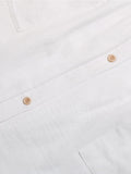 White Spaghetti Strap Button Dress