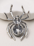 Retro Halloween Spider Rhinestone Brooch