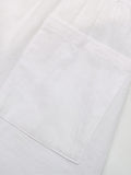 White Spaghetti Strap Button Dress