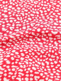 Red V-Neck Cheetah Bodysuit