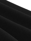 Black 1950s Lapel Sheer Sleeve Dress