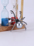 Retro Halloween Spider Pearl Brooch