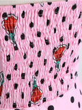 1950s Halter Strawberry Polka Dot Dress