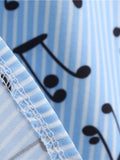1950s Music Note Butterfly Belt Dress