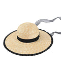 Retro Black Ribbon Raffia Sun Hat