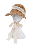 Retro Bowknot Ribbon Raffia Hat