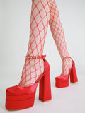 Christmas High Heel Diamond Shoes