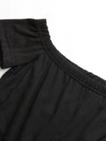 Black Off-shoulder Belt Jumpsuit
