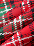 Red 1950s Christmas Plaid Sleeveless Dress
