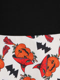 1950s Halloween Long Sleeve Pumpkin Bow Dress