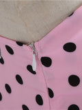 1950s Halter Strawberry Polka Dot Dress