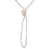 [US Warehouse] White 1920s Pearl Flapper Necklace