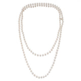 [US Warehouse] White 1920s Pearl Flapper Necklace