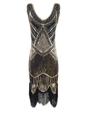[US Warehouse] Gold 1920s Sequined Flapper Dress