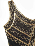 [US Warehouse] Gold 1920s Sequined Flapper Dress